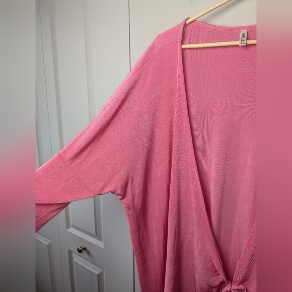 JOELLE Collection Cardigan Cover Up Size XL (Could Fit 2XL) Colorful Bright Pink - Picture 4 of 11
